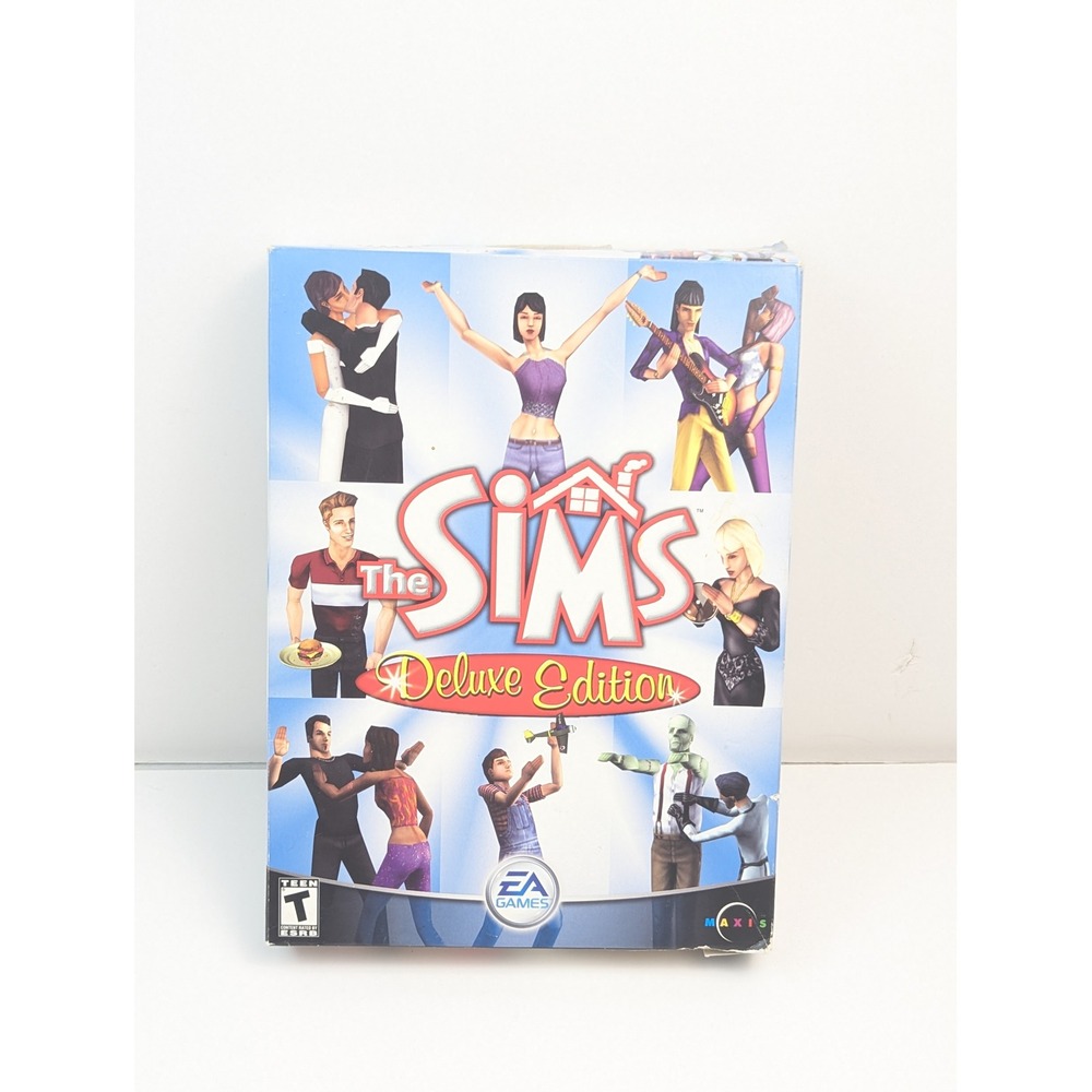 The Sims‎ Deluxe Edition PC Game Windows 95/98/ME/XP Complete 2 CD Set